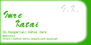 imre katai business card